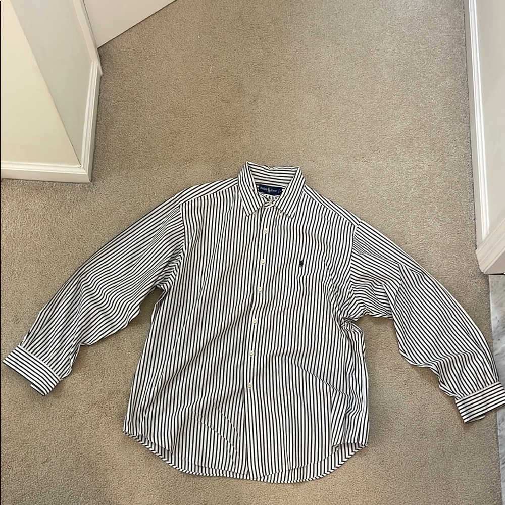 Polo by Ralph Lauren Black and White Casual Button Down Shirt